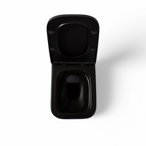 Унитаз подвесной CHARUS EWC700-114В черный с сиденьем микролифт безободковый каскадный смыв - фото 4