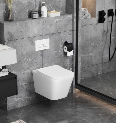 Унитаз подвесной Cerutti SPA CT9164 белый с сиденьем микролифт безободковый каскадный смыв - фото 4