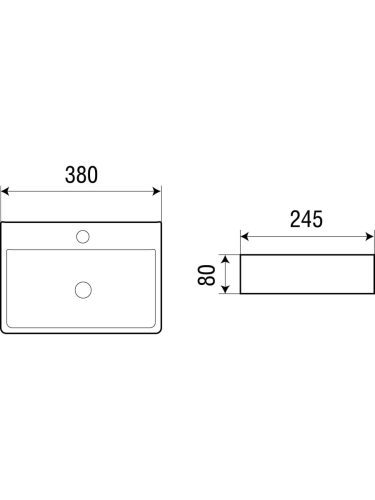 Раковина из сантехнического фаянса WeltWasser WW SK 10000003881 40х20 подвесная цвет белый - фото 3