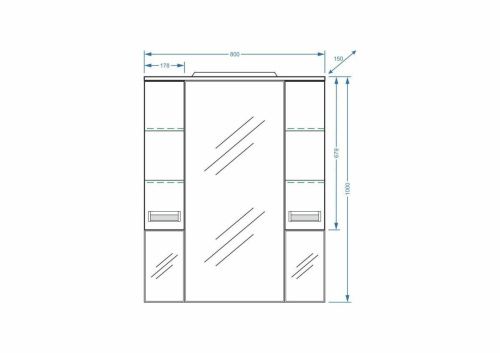 Зеркало-шкаф Stella Polar Фиора SP-00000210 80х100 подвесной цвет белый - фото 2