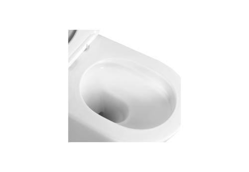 Унитаз подвесной Aquatek ОБЕРОН AQ1363W-00 белый с сиденьем микролифт безободковый каскадный смыв - фото 5