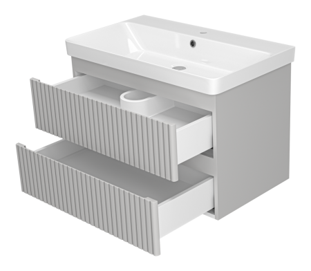 Тумба под раковину Brevita Victory VIC-07080-0302Я 80х50 подвесная цвет серый