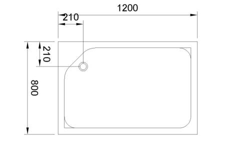Душевой поддон акриловый Royal Bath HP RB8120HP-L 120х80 белый с ножками