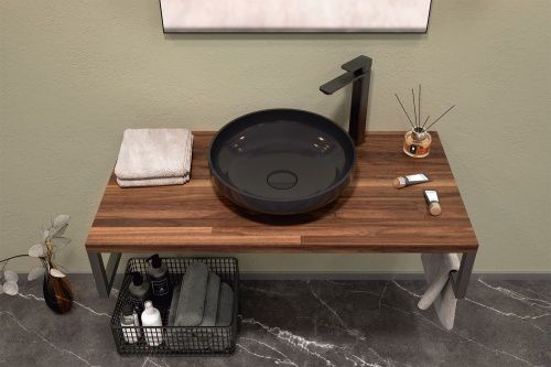 Консоль под раковину Orka Kestel 3001038 90х50 подвесная цвет коричневый - фото 4