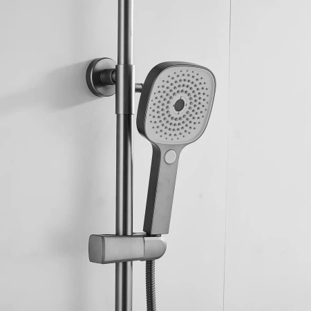 Душевая стойка Shevanik S8236T настенная цвет оружейная сталь