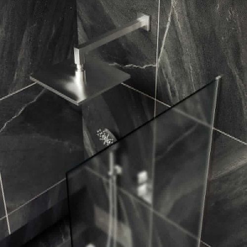 Душевая шторка на ванну Maybah Glass MGV-95-5у 90х140 стекло тонированное профиль хром ориентация универсальная - фото 4