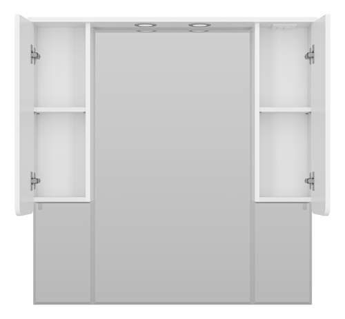 Зеркало-шкаф Misty Чегет П-Чег-02105-01Л 100х100 подвесной цвет белый - фото 3