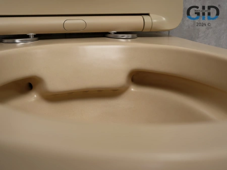 Унитаз подвесной Gid Convexo 62210Y бежевый с сиденьем микролифт безободковый смыв торнадо