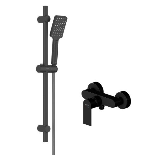 Комплект смесителей Aquatek ЛИРА AQ1432MB настенный черный