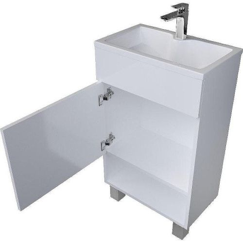 Тумба с раковиной 1MarKa July У85932 50х30 напольная цвет белый - фото 3