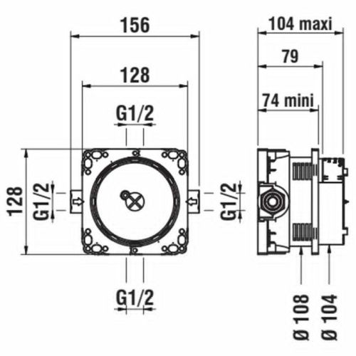 Система скрытого монтажа с уменьшенным углублением Laufen Simibox HF574037000000 - фото 2