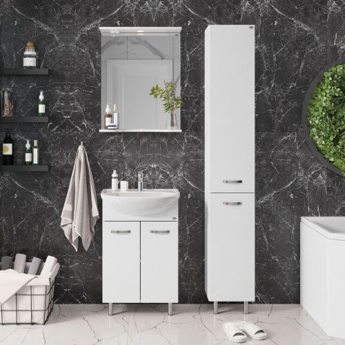 Тумба под раковину Onika Коралл 105558 50х30 напольная цвет белый - фото 5