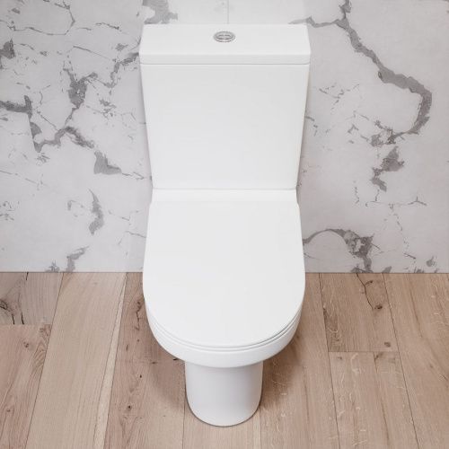 Унитаз напольный с бачком Damixa Skyline DX35C8600SC белый с сиденьем микролифт безободковый каскадный смыв - фото 5