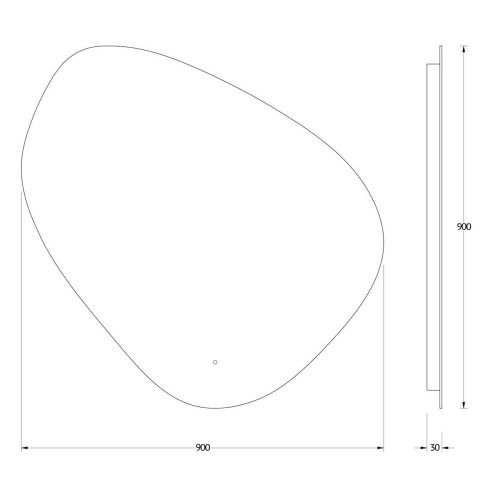 Зеркало с подсветкой Evoform Ledshine BY 2776 90х90 подвесное - фото 2