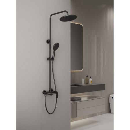 Душевая стойка Splenka S41.24.06 настенная цвет черный