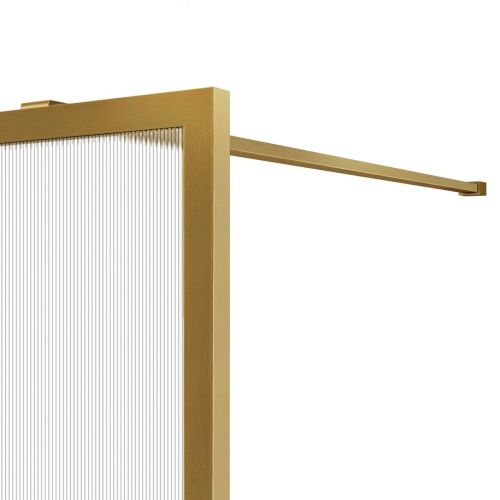 Душевая перегородка Vincea Walk in HP Art VSW-1HP110FLBG 110х200 стекло рифленое профиль золото - фото 4