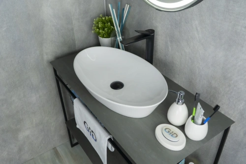 Раковина керамическая Gid Lago 51141 60х40 накладная цвет белый без отверстий под смеситель - фото 5