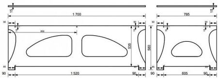 Экран фронтальный для ванны Эстет Дельта ФР-00000939