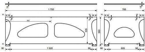 Экран фронтальный для ванны Эстет Дельта ФР-00014657 - фото 2