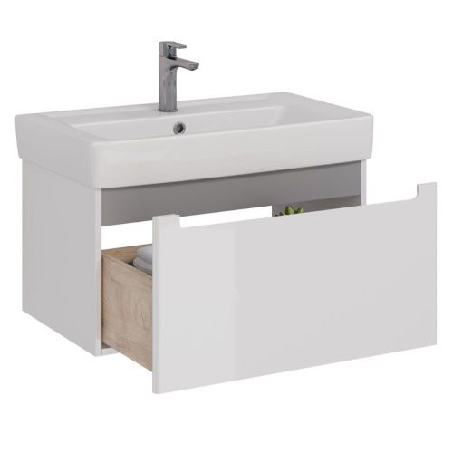 Тумба под раковину LeMark Buno mini LM05BM80T 70х50 подвесная цвет белый - фото 2