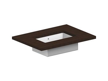 Раковина из сантехнического фаянса Scarabeo Gaia-Tech-Miky 8037 50х40 встраиваемая цвет белый