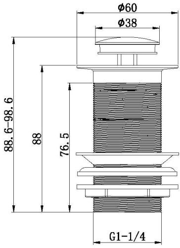 Донный клапан для раковины Allen Brau Eclipse 5.E1009-31 черный - фото 2