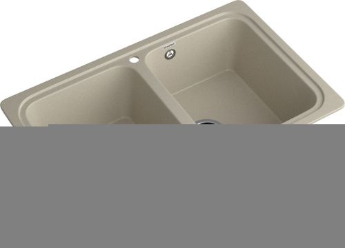 Кухонная мойка Granfest Standart S-780K топаз 80х50 цвет серый поверхность матовая - фото 2