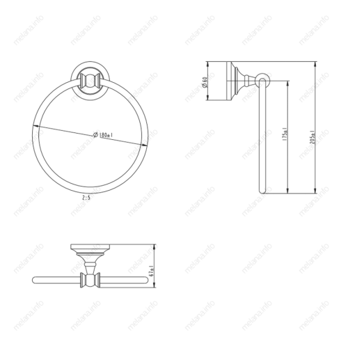 Полотенцедержатель Melana 820009 - фото 2