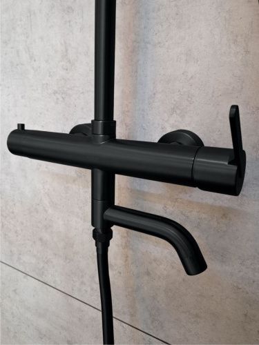 Душевая стойка AltroBagno Unione AltroBagnoUnione030209MB настенная цвет черный - фото 5