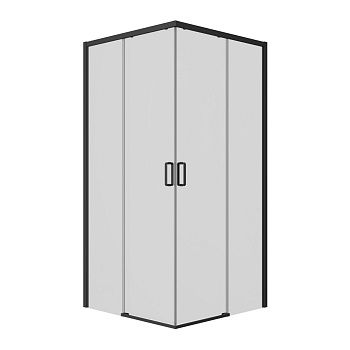 Душевой уголок Ambassador Queen Black 11011204Black 100х100 стекло прозрачное профиль черный без поддона