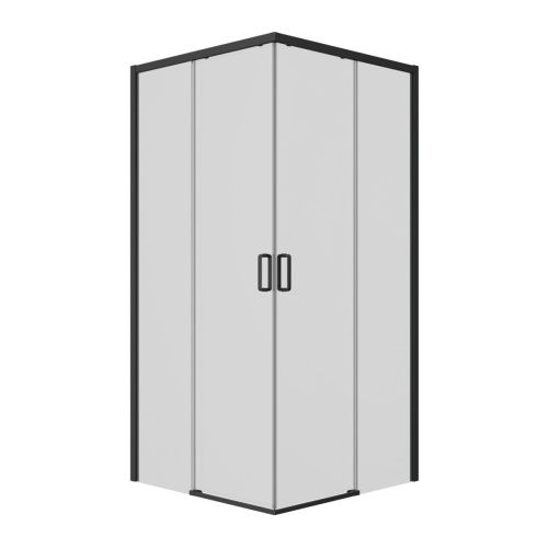 Душевой уголок Ambassador Queen Black 11011204Black 100х100 стекло прозрачное профиль черный без поддона