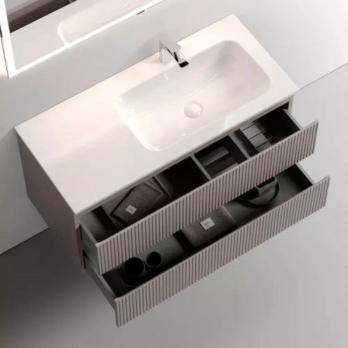 Тумба под раковину Sancos SNOB T SNT100RSM 100х40 подвесная цвет коричневый - фото 2