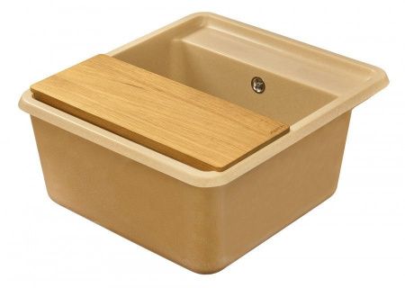 Кухонная мойка Aquaton Беллис 1A724932BS260 55х50 цвет бежевый поверхность матовая