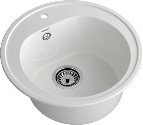 Кухонная мойка Granfest Rondo R-510 иней 50х50 цвет белый поверхность матовая - фото 2