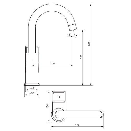 Смеситель Damixa Apollo 470220300 на раковину черный - фото 5