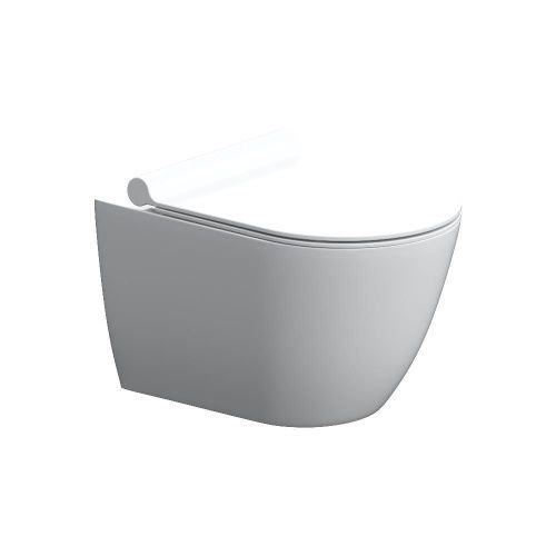 Унитаз подвесной Damixa Scandinavian Pure DX36C1701SC белый с сиденьем микролифт безободковый каскадный смыв