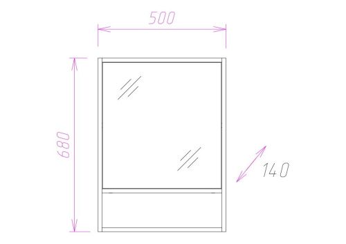 Зеркало-шкаф Onika Натали 205013 50х70 подвесной цвет коричневый - фото 3