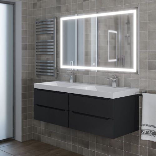 Тумба под раковину Uperwood Tanos 2910203302 120х50 подвесная цвет черный - фото 2