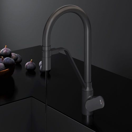 Смеситель для кухни Am.Pm Like F8007822 на мойку черный - фото 4