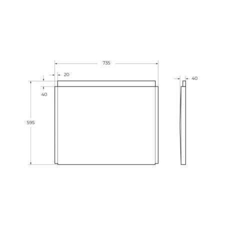 Боковая панель для ванны Cezares EMP-F-75-SP-W37