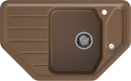 Кухонная мойка Granfest Corner C-800E терракот 80х50 цвет коричневый поверхность матовая