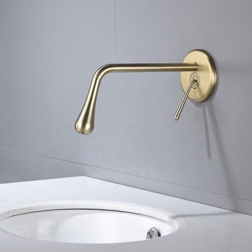 Смеситель для раковины BOCH MANN TROPFEN-MG BM8927 настенный золото - фото 2