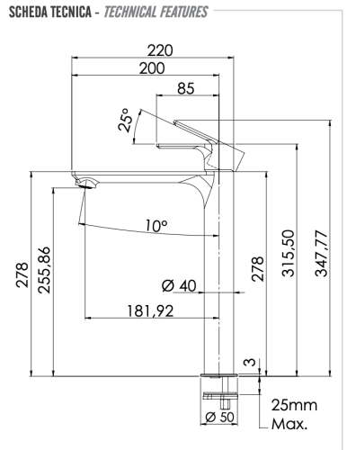 Смеситель Remer Energy EY11L на раковину хром - фото 4