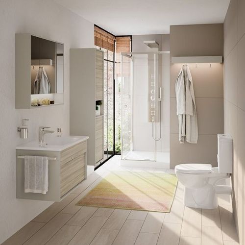 Унитаз напольный с бачком Vitra NORD 9845B099-7201 белый с сиденьем микролифт душевой смыв - фото 3