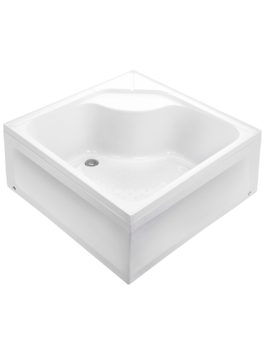 Душевой поддон акриловый Wemor 10000006111 100х100 белый с каркасом - фото 4