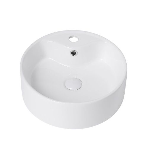 Раковина керамическая Abber BEQUEM AC2104 40х40 накладная цвет белый 1 отверстие под смеситель - фото 2