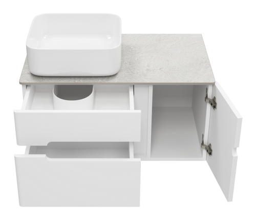 Тумба под раковину Misty Роял П-Роя-01080-011П2Я 80х50 подвесная цвет белый - фото 3