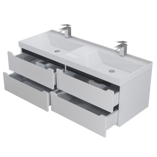 Тумба под раковину Uperwood Tanos 2910203303 120х50 подвесная цвет белый - фото 5