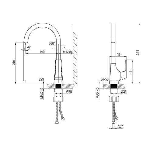 Смеситель для кухни LeMark Unit LM4555C на мойку хром - фото 2