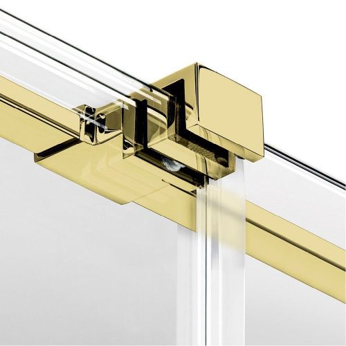 Душевая шторка на ванну New Trendy SMART Light gold EXK-4316 180х150 стекло прозрачное профиль золото ориентация универсальная - фото 3